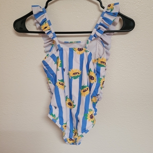 Tommy Bahama Striped Sunflower Print Swimsuit - Picture 3 of 4